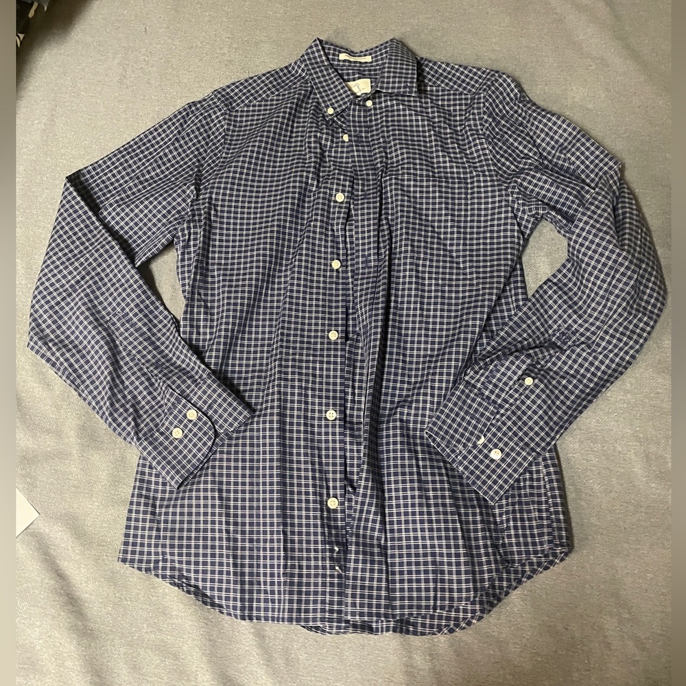 Gant Shirt Slim Blue Light Twill Oxford Fitted Button Up Long Sleeve
